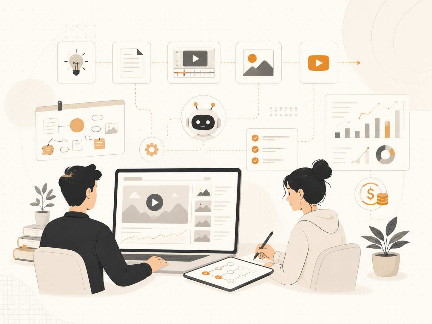 New Money Matrix YouTube automation learning system illustration
